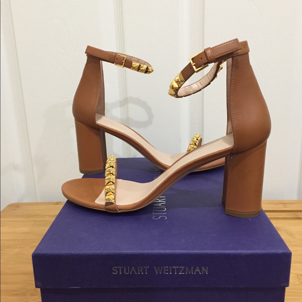 NIB STUART WEITZMAN Rosemarie Studded Heels sz 10 - Picture 2 of 6